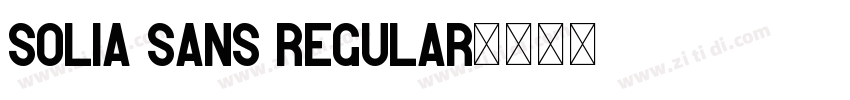 Solia Sans Regular字体转换